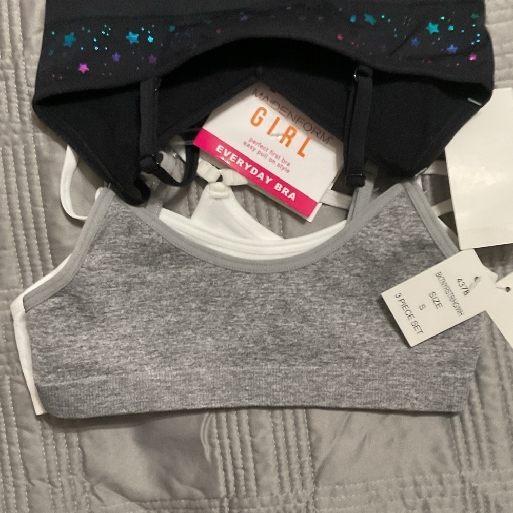 Maidenform Big Girls 3-pc. Bralette NWT Size Small - Picture 2 of 6